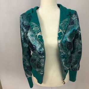 Dereon Teal Green Reversible Sweater M